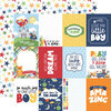 Echo Park - My Little Boy Collection - 12 x 12 Double Sided Paper - 3 x 4 Journaling Cards