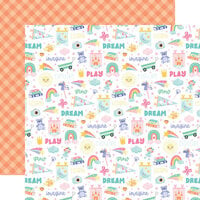 Echo Park - My Little Girl Collection - 12 x 12 Double Sided Paper - Playtime Toys