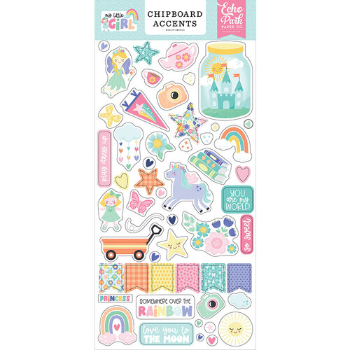 Echo Park - My Little Girl Collection - Chipboard Embellishments - Accents