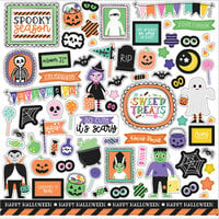 Echo Park - Monster Mash Collection - 12 x 12 Cardstock Stickers - Elements