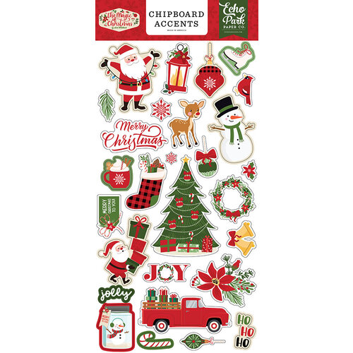 Echo Park - The Magic of Christmas Collection - Chipboard Embellishments - Accents