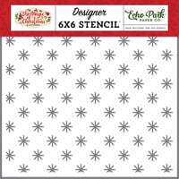 Echo Park - The Magic of Christmas Collection - 6 x 6 Stencils - Simple Snow