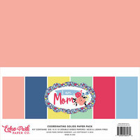 Echo Park - I am Mom Collection - 12 x 12 Paper Pack - Solids