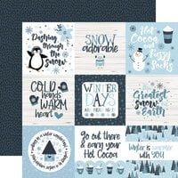 Echo Park - The Magic of Winter Collection - 12 x 12 Double Sided Paper - 4 x 4 Journaling Cards