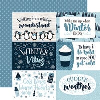 Echo Park - The Magic of Winter Collection - 12 x 12 Double Sided Paper - 6 x 4 Journaling Cards