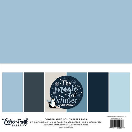 Echo Park - The Magic of Winter Collection - 12 x 12 Paper Pack - Solids