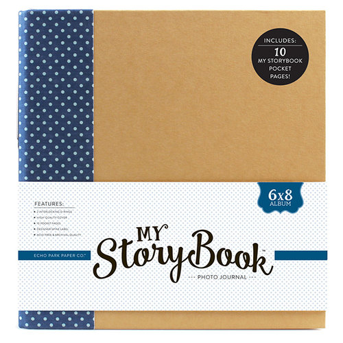 Echo Park - My StoryBook - 6 x 8 Photo Journal - Navy Dot