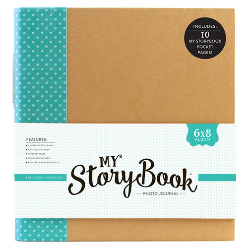 Echo Park - My StoryBook - 6 x 8 Photo Journal - Teal Dot