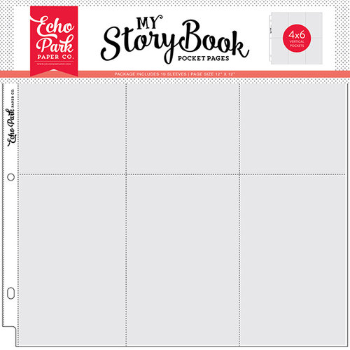 Echo Park - My StoryBook - 12 x 12 Pocket Page - 4 x 6 Vertical Pockets - 10 Pack