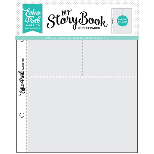 Echo Park - My StoryBook - 6 x 8 Pocket Page - 4 x 6 and 3 x 4 Pockets - 10 Pack