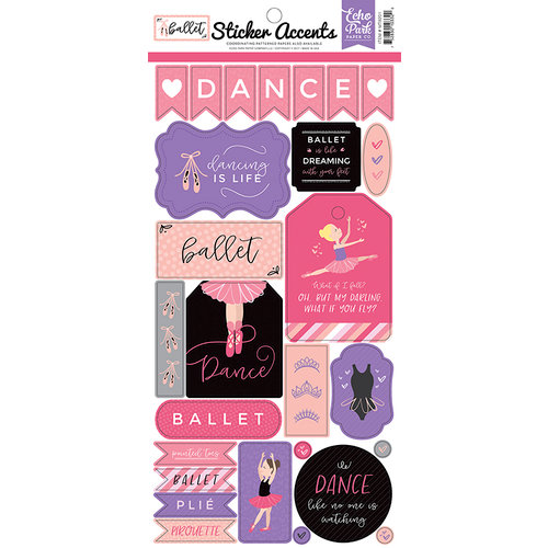 Echo Park - Ballet Collection - Cardstock Stickers