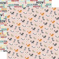 Echo Park - Cat Collection - 12 x 12 Double Sided Paper - Meow