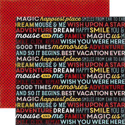 Echo Park - Magic and Wonder Collection - 12 x 12 Double Sided Paper - Happiest Place