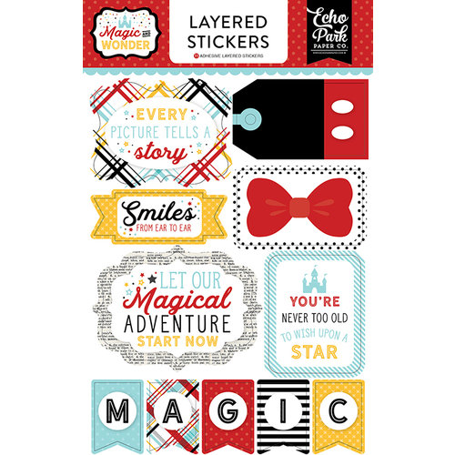 Echo Park - Magic and Wonder Collection - Layered Cardstock Stickers