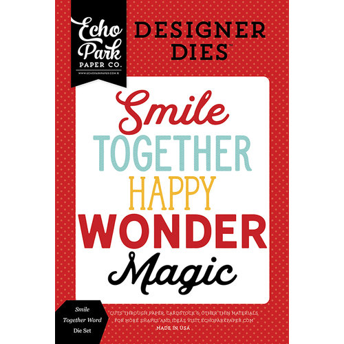 Echo Park - Magic and Wonder Collection - Designer Dies - Smile Together Word