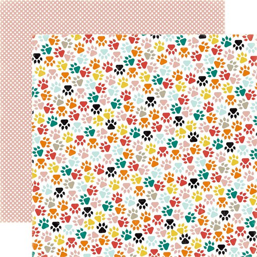 Echo Park - Meow Collection - 12 x 12 Double Sided Paper - Kitty Paws