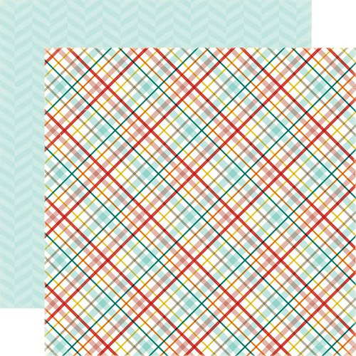 Echo Park - Meow Collection - 12 x 12 Double Sided Paper - Kitty Plaid
