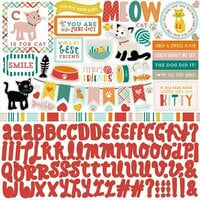 Echo Park - Meow Collection - 12 x 12 Cardstock Stickers - Elements