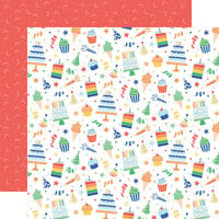 Echo Park - Make A Wish Birthday Boy Collection - 12 x 12 Double Sided Paper - Birthday Wish Treats