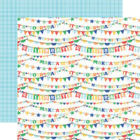 Birthday Scrapbooking Paper: Party Time! Blue Paper Pack