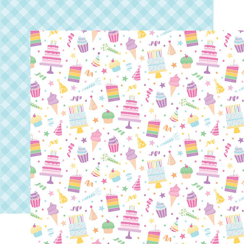 Echo Park - Make A Wish Birthday Girl Collection - 12 x 12 Double Sided Paper - Let's Eat Cake
