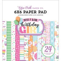 Echo Park - Make A Wish Birthday Girl Collection - 6 x 6 Paper Pad