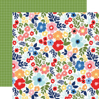 Echo Park - My Favorite Summer Collection - 12 x 12 Double Sided Paper - Best Day Blooms