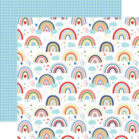 Echo Park - My Favorite Summer Collection - 12 x 12 Double Sided Paper - Summer Rainbows