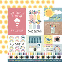 Echo Park - New Day Collection - 12 x 12 Double Sided Paper - Multi Journaling Cards