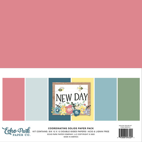 Echo Park - New Day Collection - 12 x 12 Paper Packs - Solids