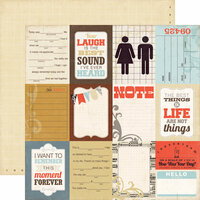 Echo Park - Note to Self Collection - 12 x 12 Double Sided Paper - Journaling Cards