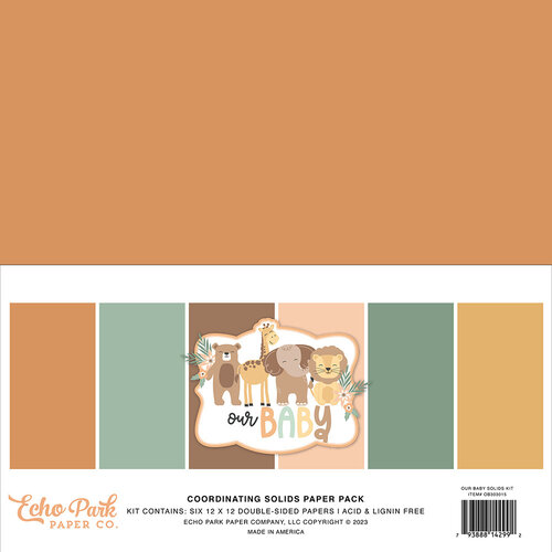 Echo Park - Our Baby Collection - 12 x 12 Paper Pack - Solids