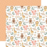 Echo Park - Our Baby Girl Collection - 12 x 12 Double Sided Paper - Cuddly Creatures