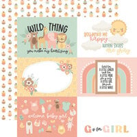 Echo Park - Our Baby Girl Collection - 12 x 12 Double Sided Paper - 6 x 4 Journaling Cards