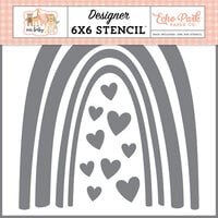 Echo Park - Our Baby Girl Collection - 6 x 6 Stencils - Rainbow Love