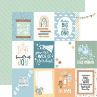 Echo Park - Our Baby Boy Collection - 12 x 12 Double Sided Paper - 3 x 4 Journaling Cards