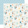 Echo Park - Our Baby Boy Collection - 12 x 12 Double Sided Paper - Baby World