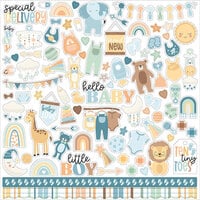 Echo Park - Our Baby Boy Collection - 12 x 12 Cardstock Stickers - Elements