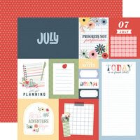 Echo Park - One Day At A Time Collection - 12 x 12 Double Sided Paper - July