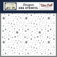 Echo Park - Oh Holy Night Collection - Christmas - 6 x 6 Stencil - Shimmering Sky