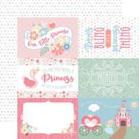 Echo Park - Our Little Princess Collection - 12 x 12 Double Sided Paper - 6 x 4 Journaling Cards
