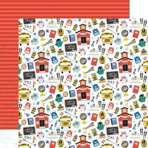 Echo Park - Off To School Collection - 12 x 12 Double Sided Paper - Welcome To Class