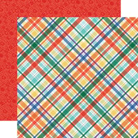 Echo Park - Off To School Collection - 12 x 12 Double Sided Paper - Playground Plaid