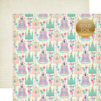 Echo Park - Once Upon A Time Collection - Princess - 12 x 12 Double Sided Paper with Foil Accents - Dream Castles