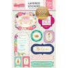 Echo Park - Once Upon A Time Collection - Princess - Layered Cardstock Stickers with Foil Accents
