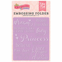 Echo Park - Once Upon A Time Collection - Princess - Embossing Folder - Fairytale Words