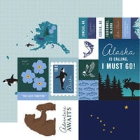 Echo Park - Our United States Collection - 12 x 12 Double Sided Paper - Alaska