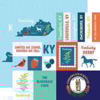 Echo Park - Our United States Collection - 12 x 12 Double Sided Paper - Kentucky