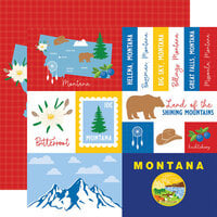 Echo Park - Our United States Collection - 12 x 12 Double Sided Paper - Montana