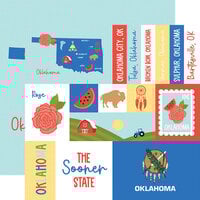 Echo Park - Our United States Collection - 12 x 12 Double Sided Paper - Oklahoma